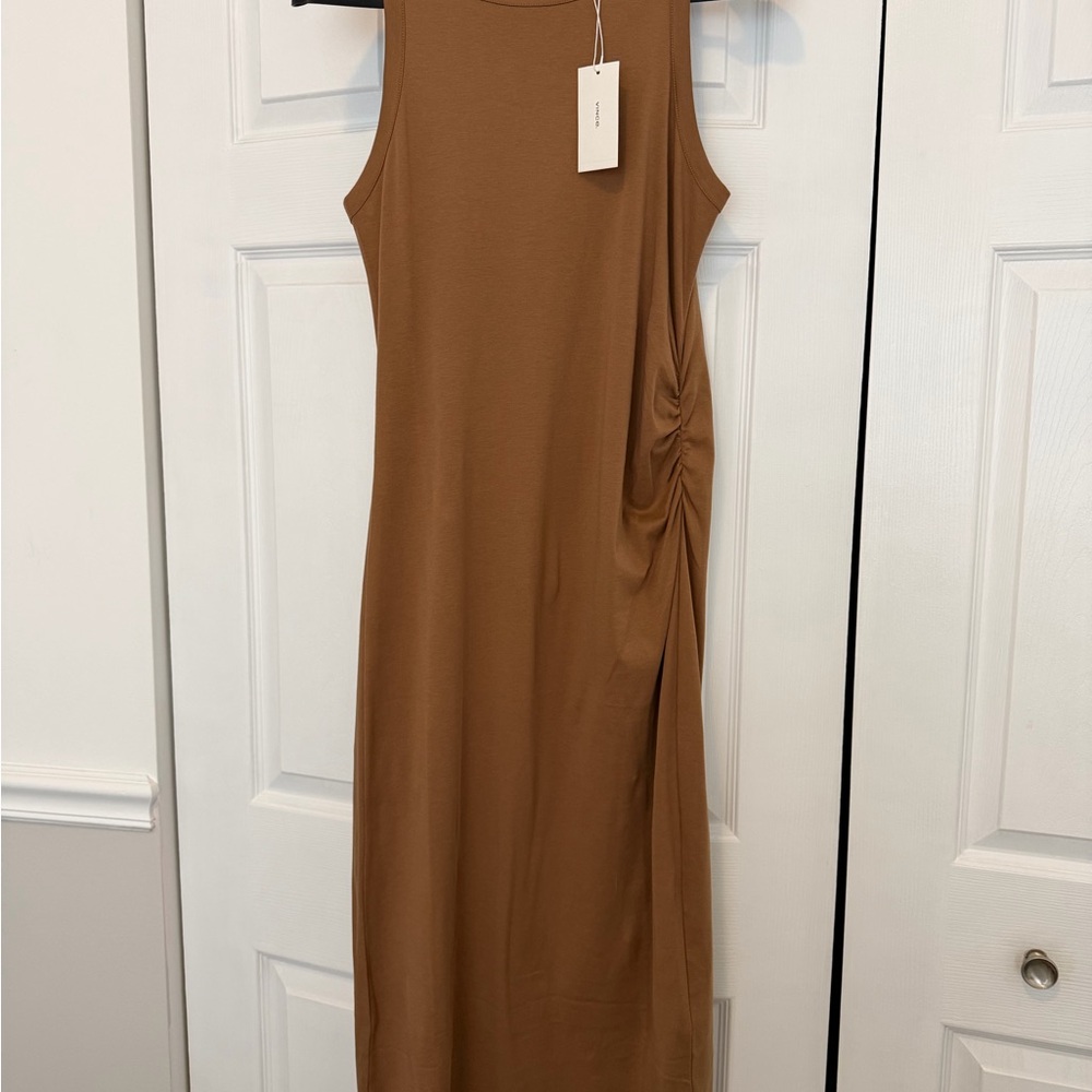 Vince Tan Sleeveless Midi Dress